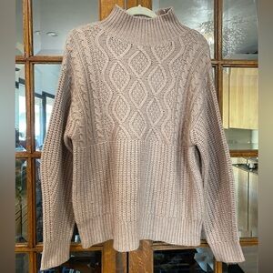 A new day Women’s dusty light pink mock neck sweater. Worn once Size S.